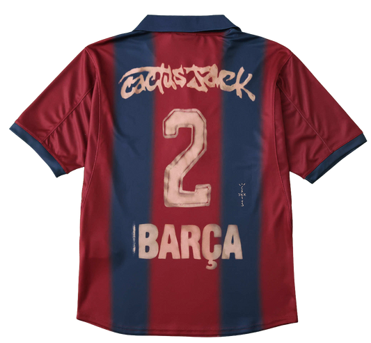 CJ X NIKE X FC BARCELONA RETRO 2000/01 HOME SKELETON JERSEY