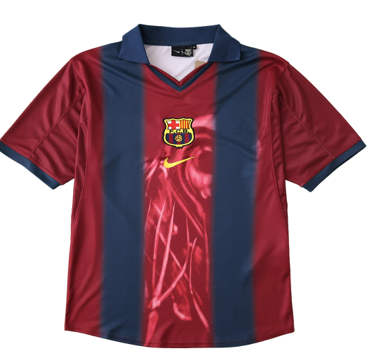 CJ X NIKE X FC BARCELONA RETRO 2000/01 HOME SKELETON JERSEY